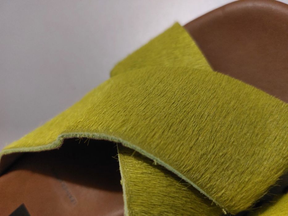 Шикарне взуття M&S шкіра block  heel clogs lime яскраві стукалки