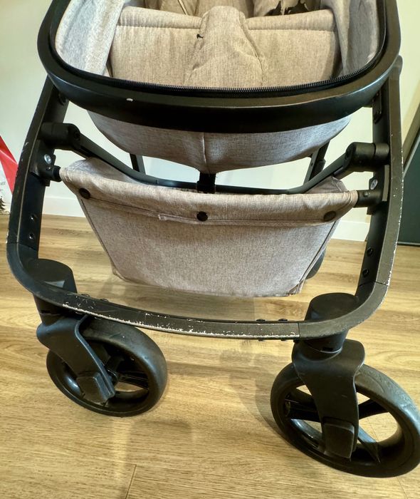 Carrinho Bebé 3 em 1 Asalvo Convertible Two+ 2 Bege COMPLETO