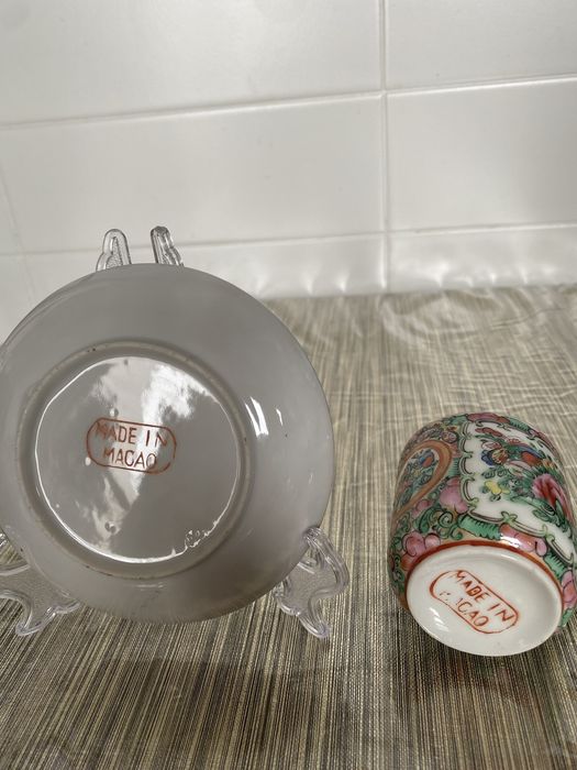 2Chávenas de Café com pires Porcelana da China