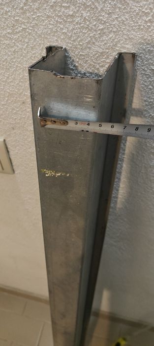Calhas galvanizados. 1 m, 3 m.