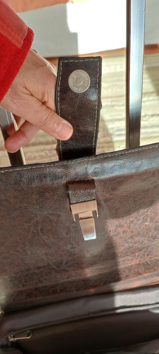 Saco mala troley de viagem com pele - Muito pouco usado