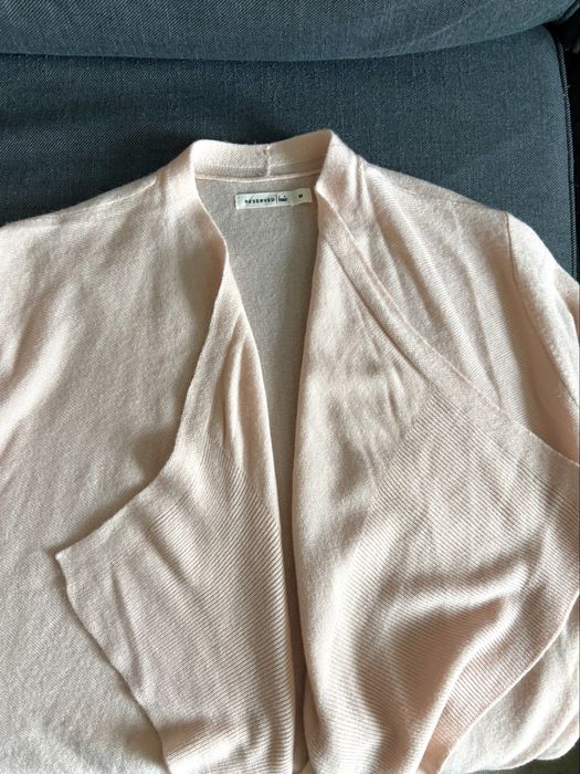 Sweter Reserved roz. M, długi, cienki, różowy