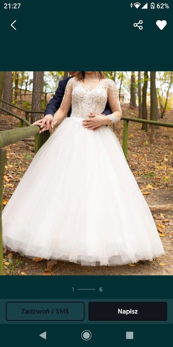 Suknia ślubna księżniczka princessa ivory śmietanka rozmiar 38 m