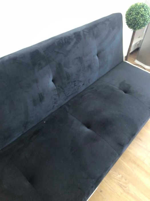 Sofá Preto Moderno em Excelente Estado