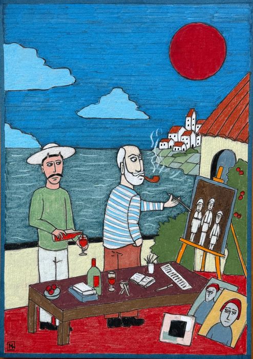 Obraz polska sztuka współczesna awangarda sztuka naiwna polski artysta