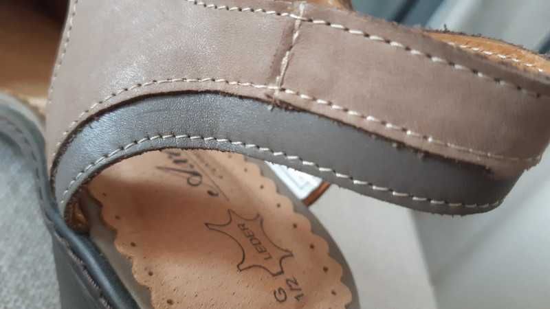 Skórzane sandały Axel beżowe