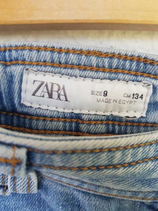 Calças Ganga Azul Zara corte direito menina