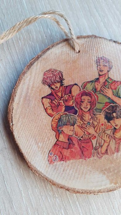 Decoração madeira árvore natal Saja Boys Kpop demon hunters ornamento