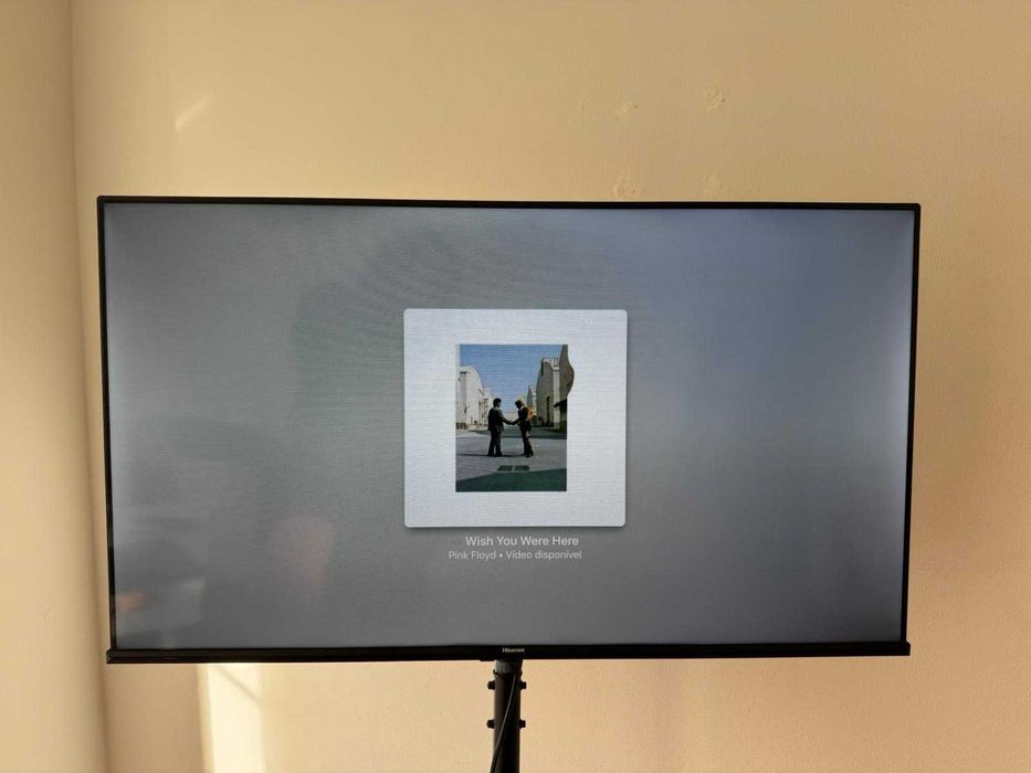 Smart TV HD Hisense 40 polegadas com suporte de chão com rodas