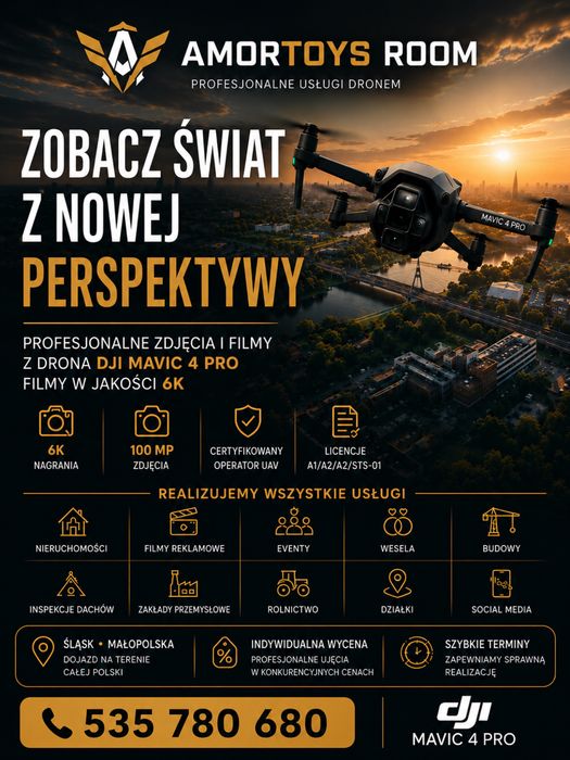 Nagrywanie dronem DJI Mavic 4 Pro | Filmy i zdjęcia w 6K | Promocyjne ceny na start