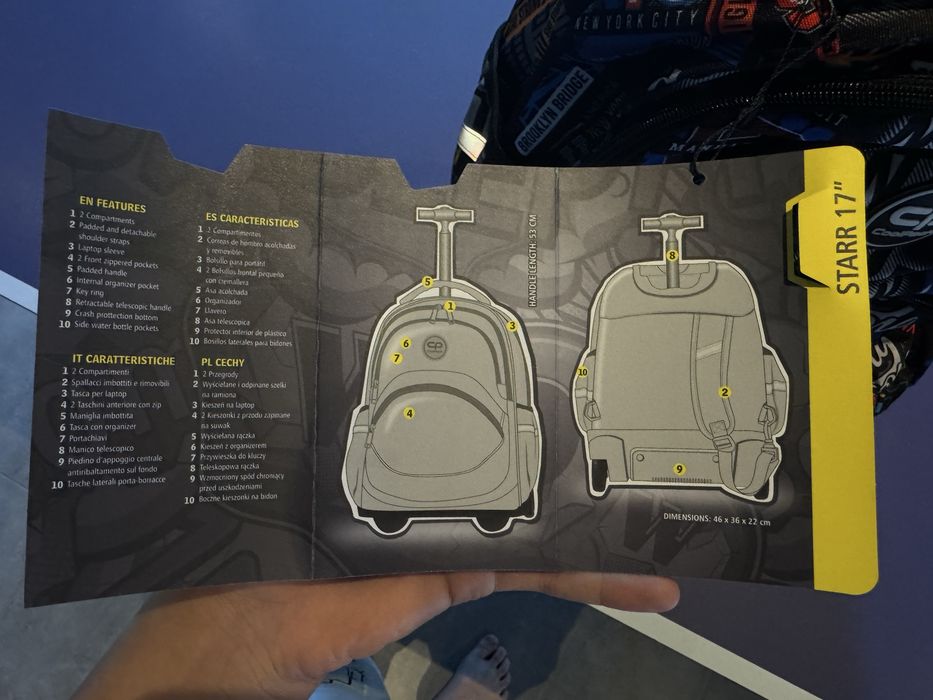 Plecak na kółkach CoolPack Starr Big City NOWY ZAFOLIOWANY