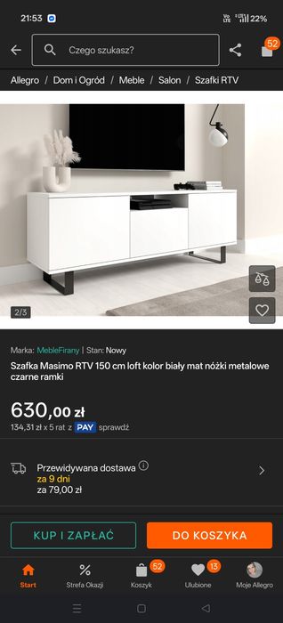 Szafka Masimo RTV