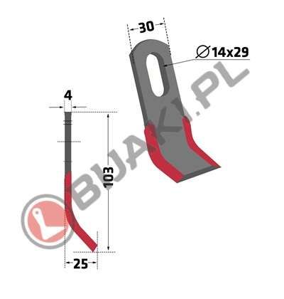 Nóż, Noże Y PRZ-01 kosiarka bijakowa mulczer Peruzzo