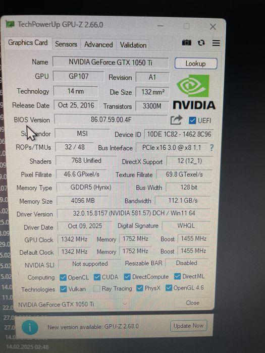 MSI z390 gaming pro carbon ac + i5 8400 + 8GB RAM DDR4. GTX 1050Ti