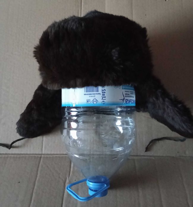 Шапка ушанка кролик натуральный мех хутро