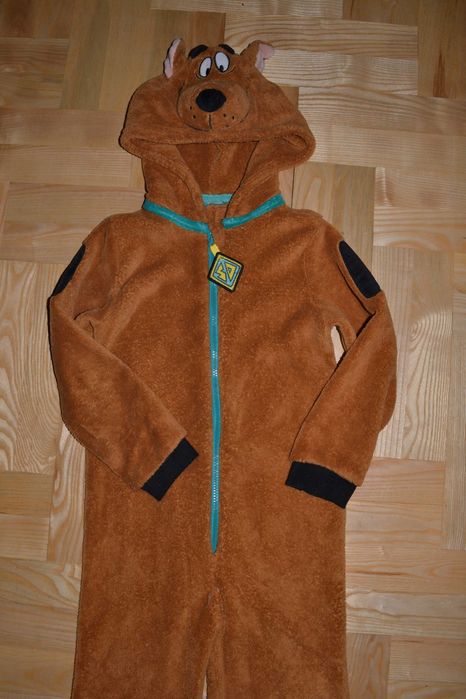 Scooby Doo pluszowy strój przebranie piżama 7/8 lat _122/128 cm
