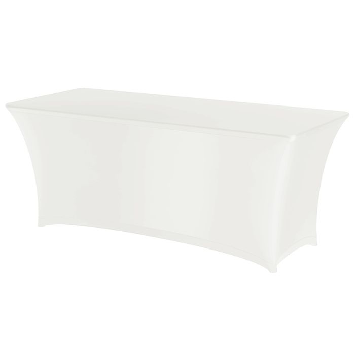 Obrus prostokątny bez prasowania 183x76 cm tkanina jersey biały -