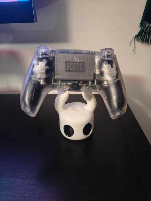 PS5 DualSense Custom - Crystal Clear (K-Silver) + Suporte