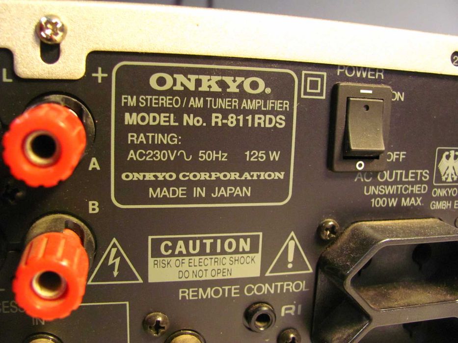 Mini wieża - amplituner stereo Onkyo R-811 RDS CD deck Phono audio in