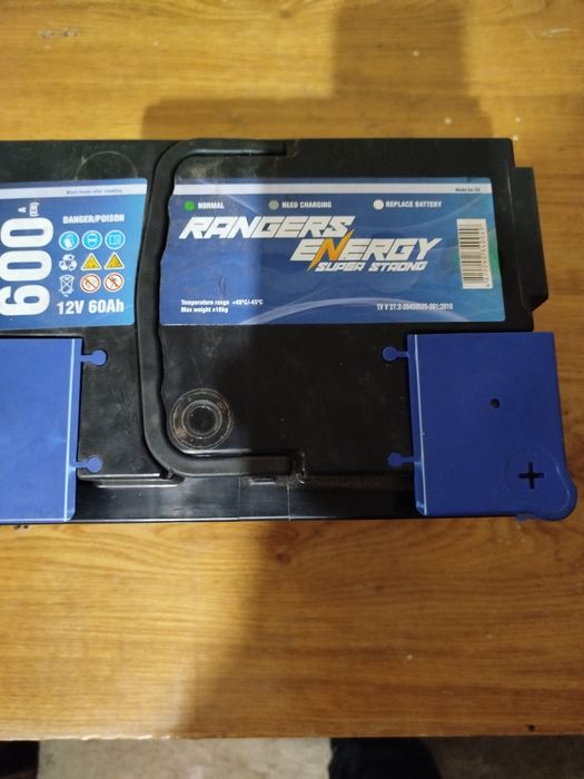 Автомобільний акумулятор 12 v RANGERS ENERGY  60Ah 600 A