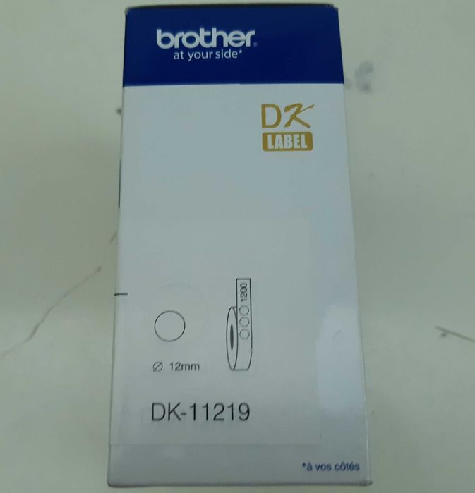 Cx. 1200 Circular Labels 12 mm Self-Adhesive, New BROTHER DK-1121964552986374274122