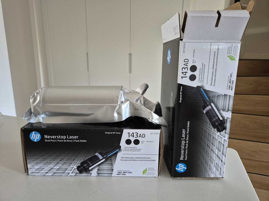 3 recargas Toner HP 143AD Preto