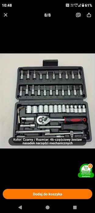 46 częściowy zestaw narzędzi i nasadek mechanicznych