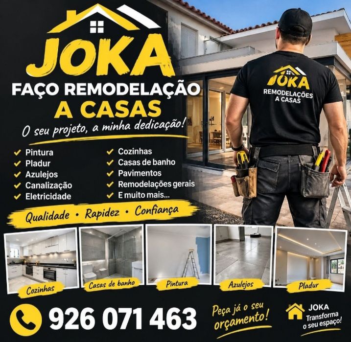 Faço remodelação a casas