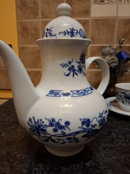 Сервиз посуда чайная пара Синий Лук фарфор  винтаж Германия