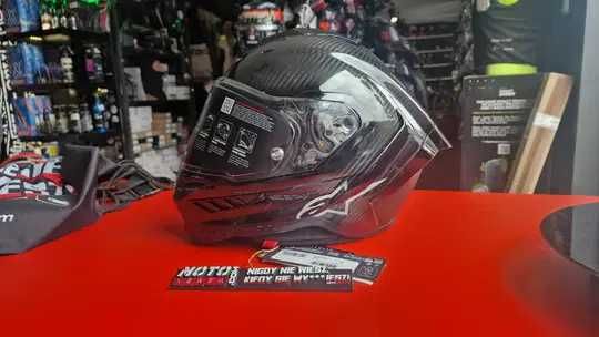 Alpinestars Supertech R10 Kask SOLID HELMET BLACK Carbon Glossy 'M