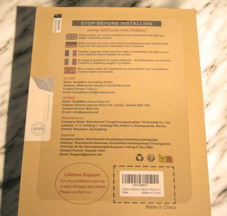 Szkło Hartowane 6 szt Apple iPad Air5/4 10,9 Cala, iPad Pro 11 GiiYoon