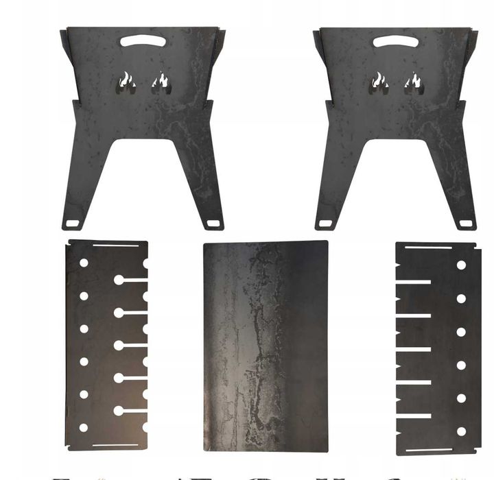 Składany mangal LIST 2 mm z akcesoriami – 6 szampurów i pokrowce