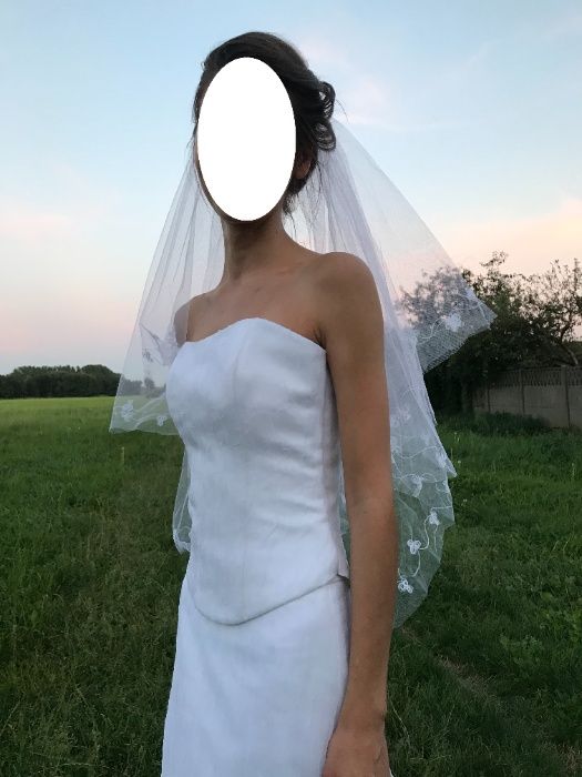 Suknia ślubna + welon, halka i bolerko rozmiar 36/38