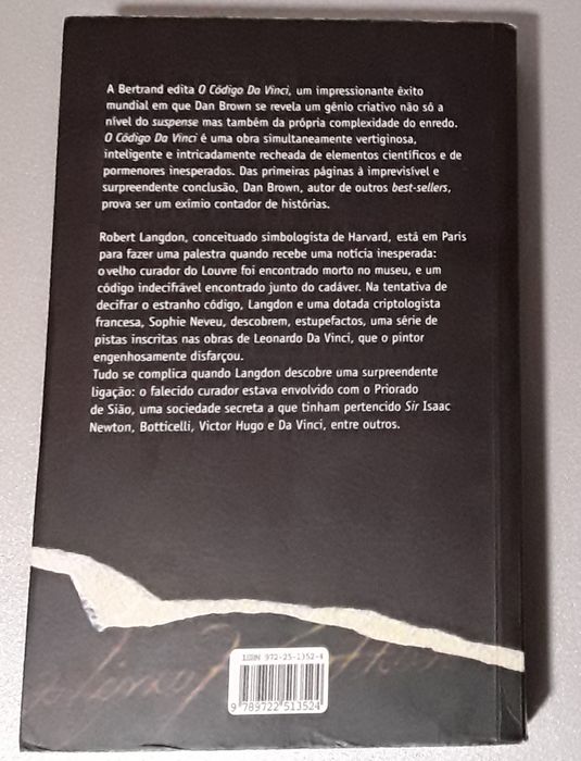 Livro: O Código Da Vinci, de Dan Brown
