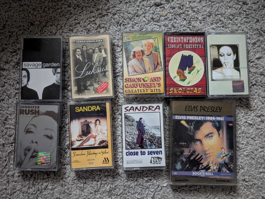 Kasety magnetofonowe - Sandra, Elvis, Szwagierkolaska, Iglesias, Enigma, Grechuta i inne