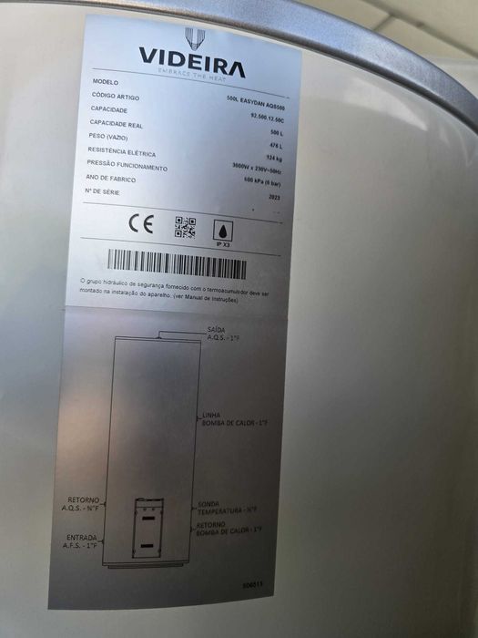 Termoacumolador EASYDAN AQS 500 VIDEIRA