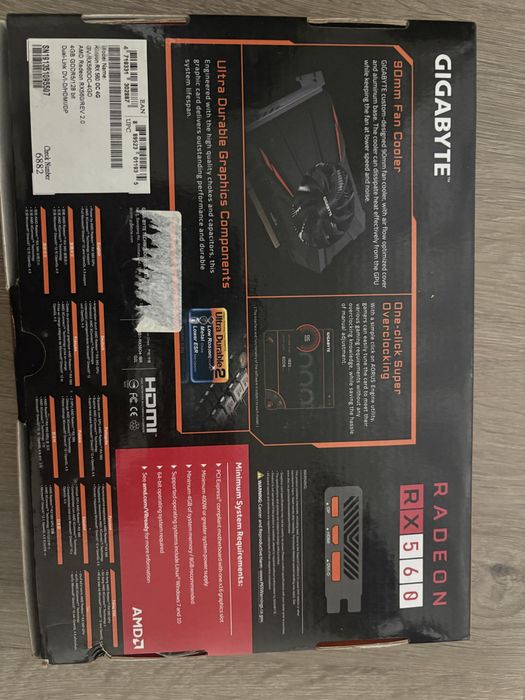 Відеокарта Gigabyte Radeon RX 560 4GB (GV-RX560OC-4GD)