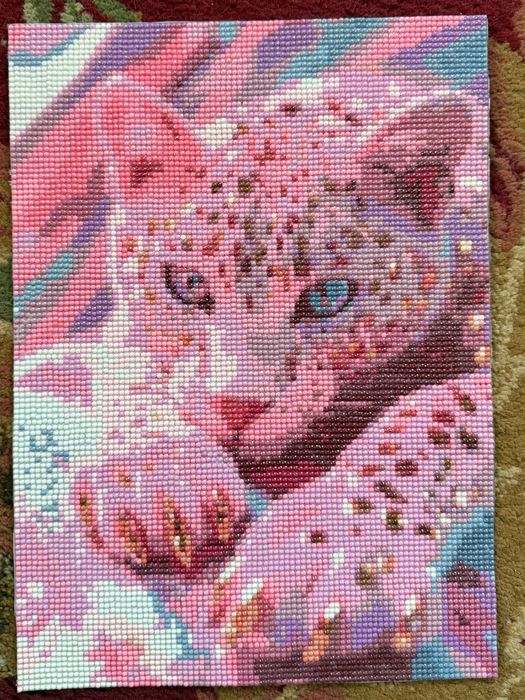 Картина алмазною мозаїкою «Ніжний Леопард»