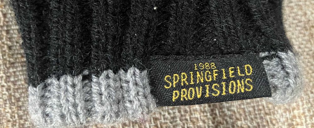 Luvas de lã pretas com forro polar Springfield