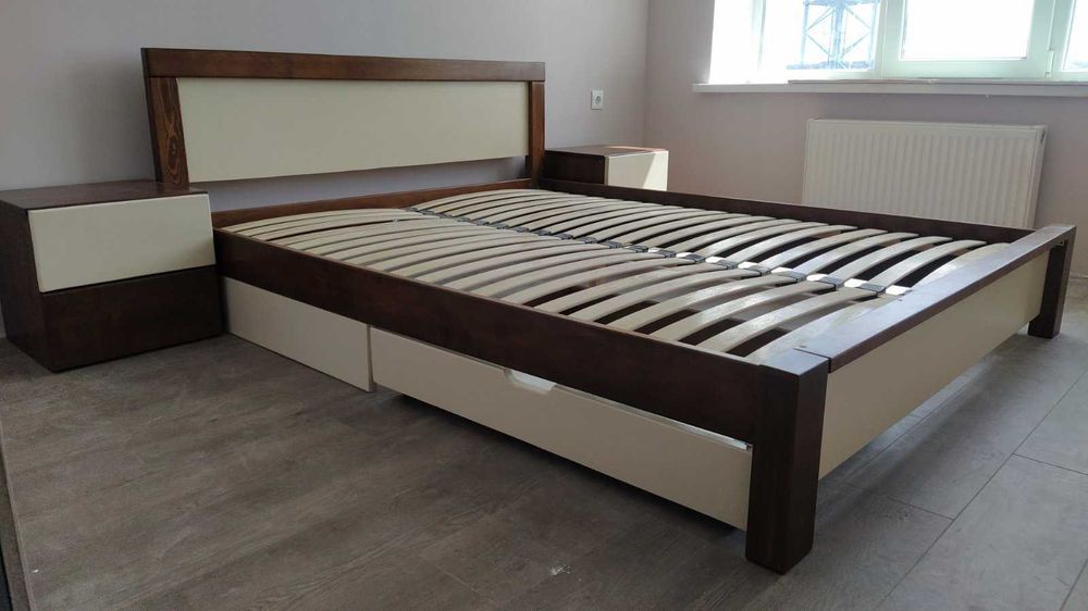 Ліжко з дерева Двоспальне ліжко (Акцент)