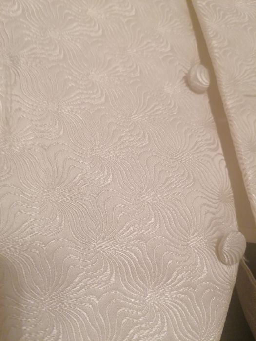 Kamizelka ślubna z musznikiem, ecru, rozm. 48