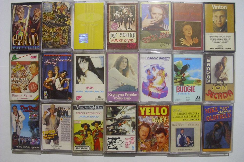 Zestaw kaset magnetofonowych, super stan (Albumy)