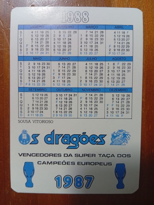 Coleções completas de calendários do F.C. do Porto