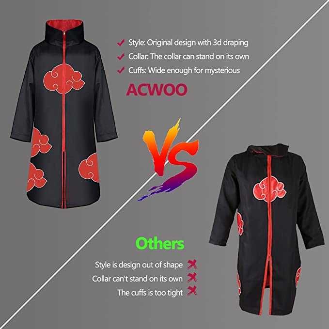 Conjunto de 9 peças fantasia de Carnaval de Itachi Uchiha unissexo
