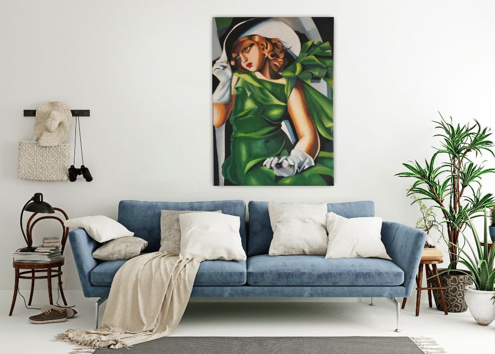 Obraz olejny. Łempicka, kopia 50x70 cm