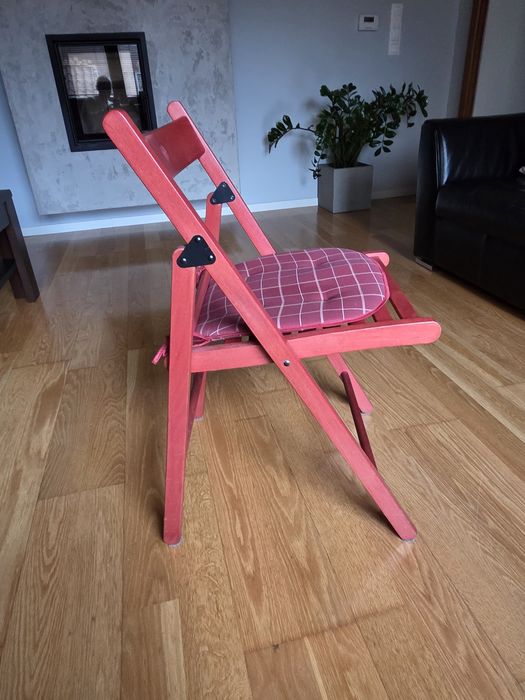 Krzesła składane bukowe  8 szt. Terje IKEA z poduszkami