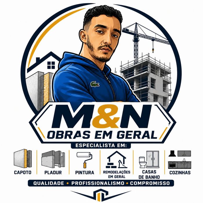 Obras em geral, capoto, Pladur, barramento licha e pintura.