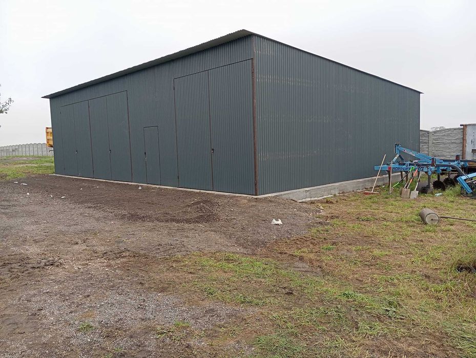 Garaż blaszany Brązowy - Magazyn Garaże Blaszane - Wiata - GRZYWSTAL