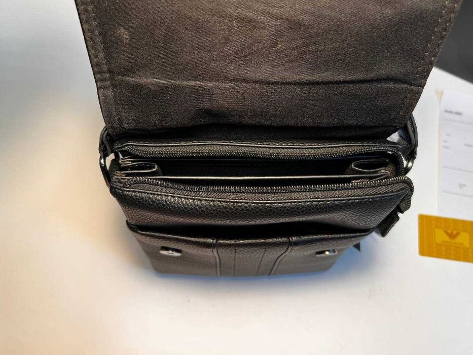 Emporio Armani męska torba torebka Listonoszka, skóra, Włochy 6139