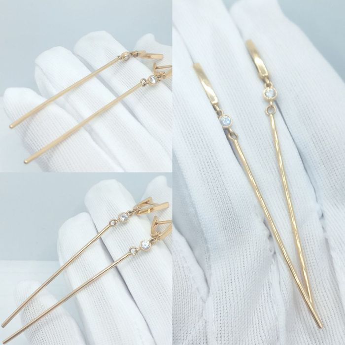 Золотые сережки 585, 3,83г